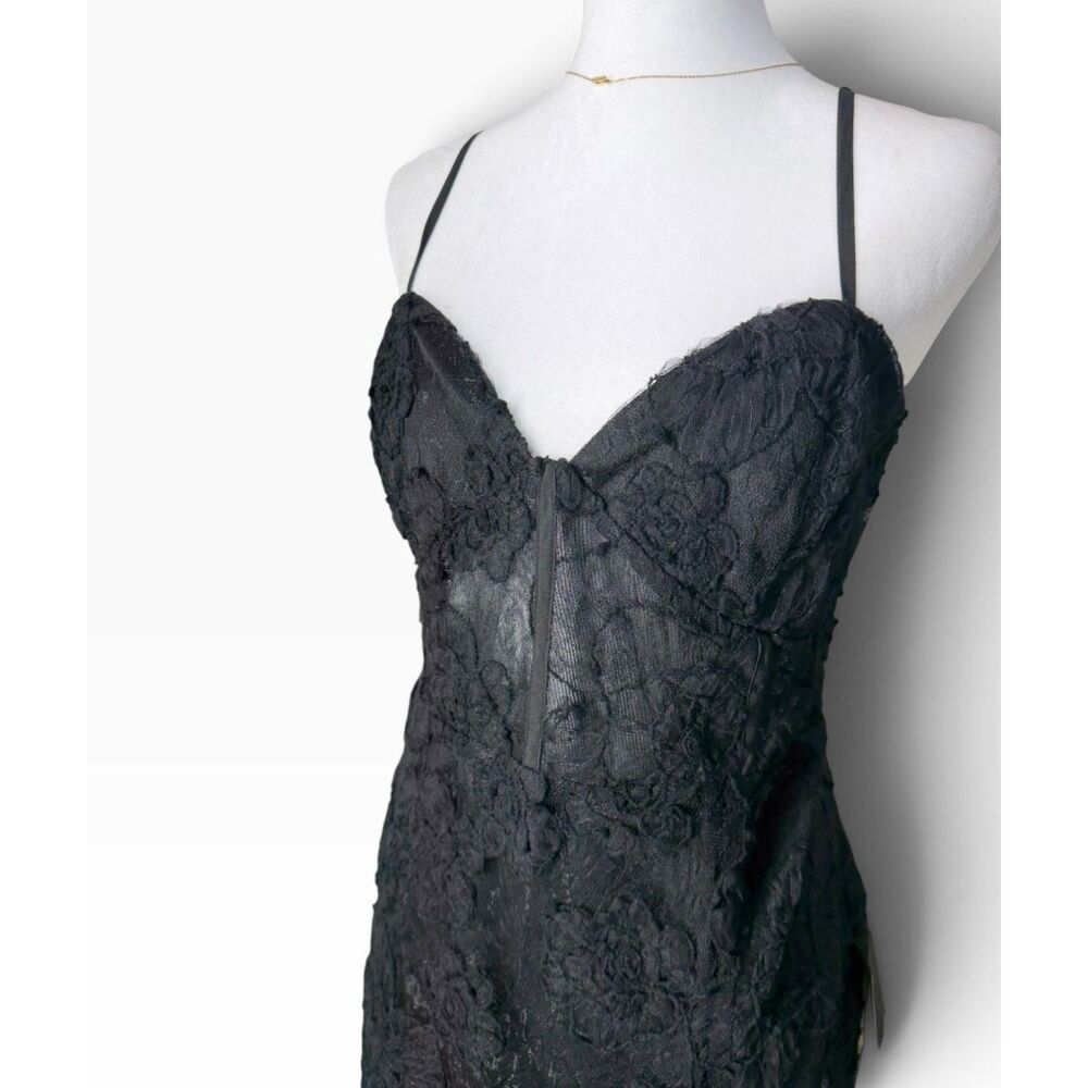 Lulus Black Lace Floral Sleeveless Maxi Dress XXL - Picture 4 of 12